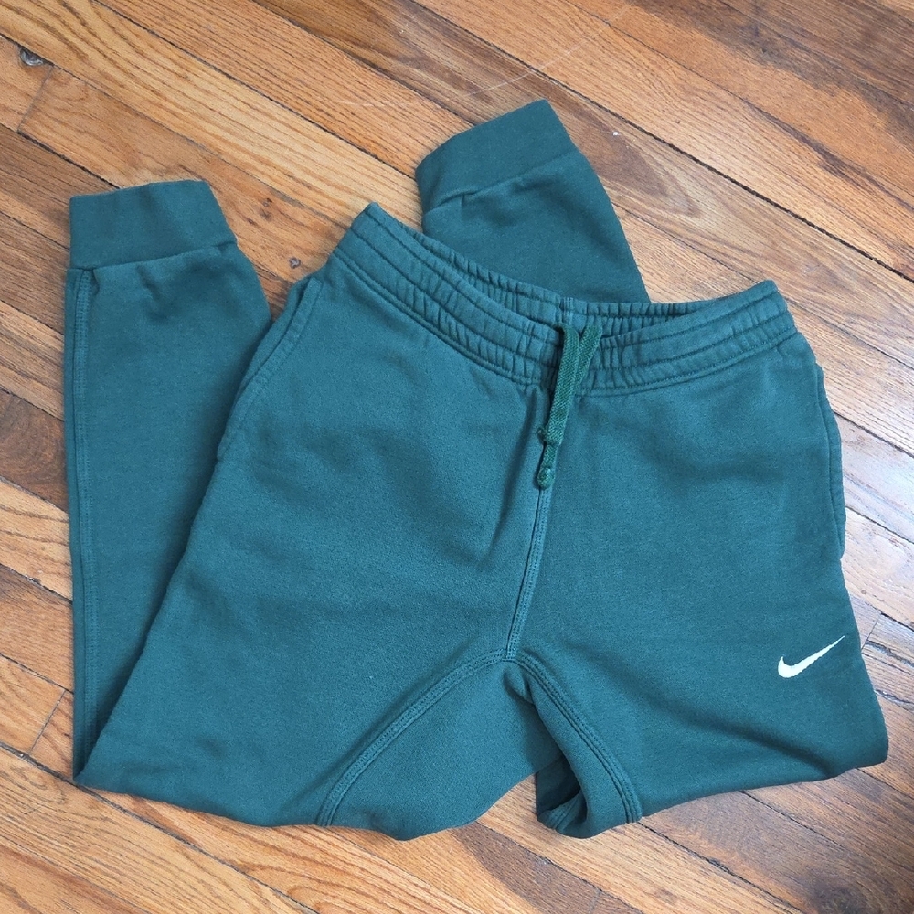 Nike Green Sweatpants with Elastic Cuffs